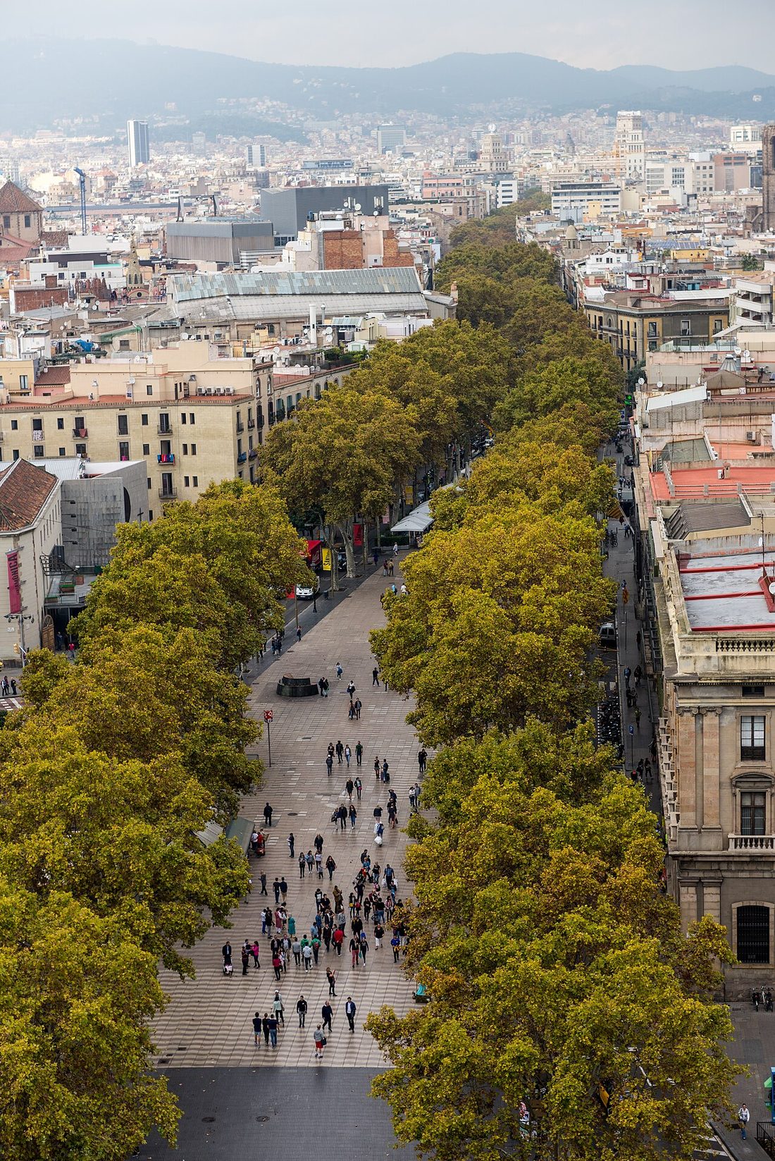 Vista de La Rambla de Barcelona