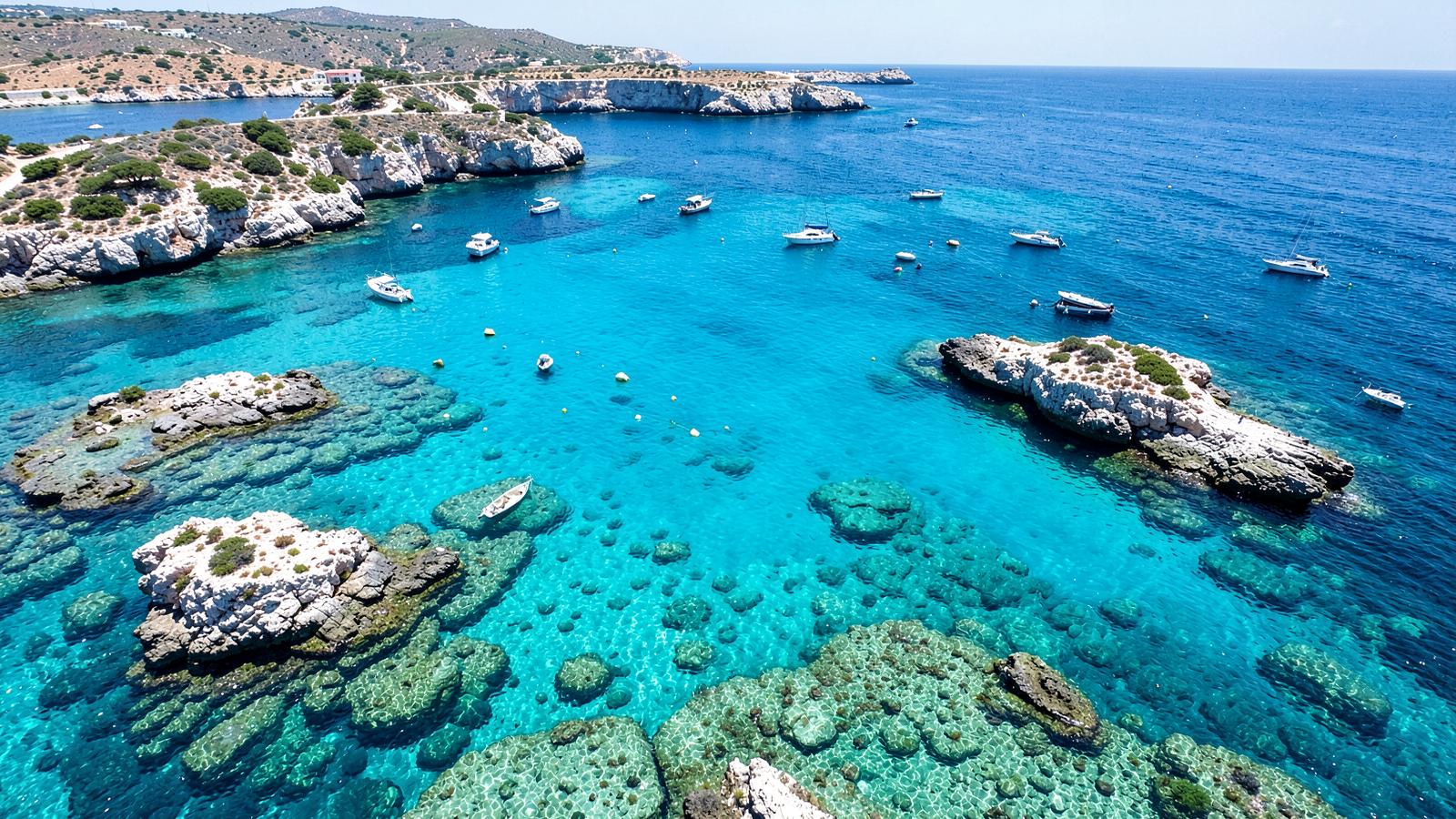Aguas turquesa de la Blue Lagoon, en la isla de Comino, Malta