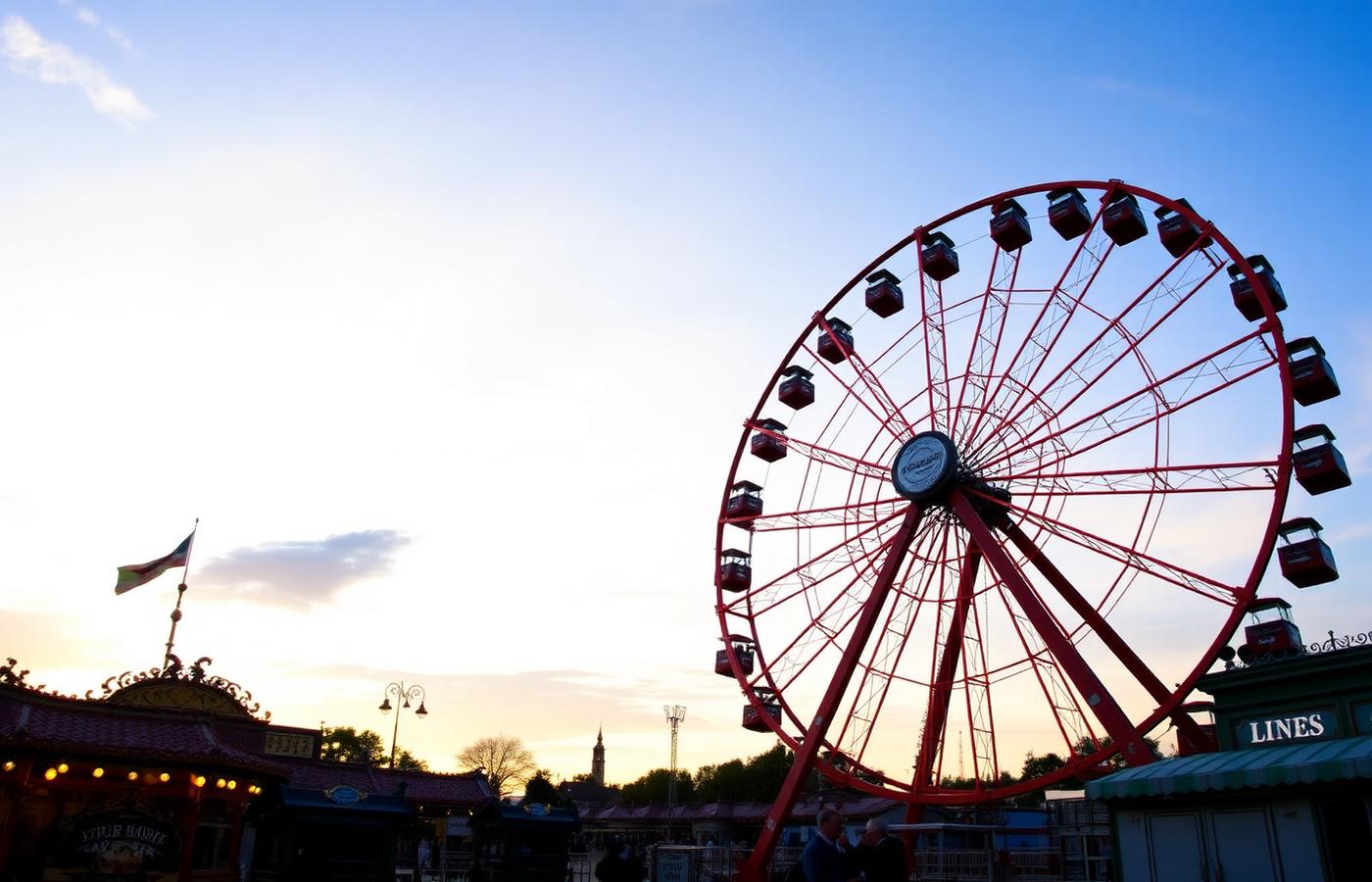 Noria gigante del Prater de Viena al atardecer